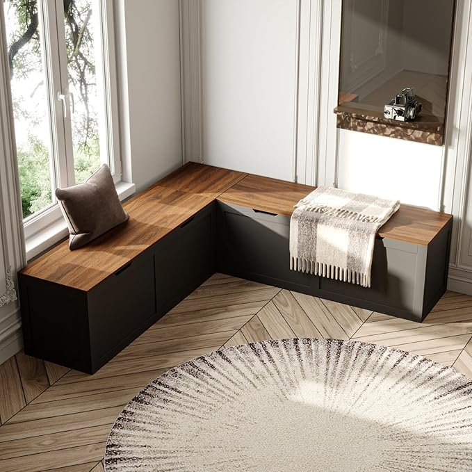 L Shape Kitchen Breakfast Nook Bench, Kitchen Corner Nook Bench Seating - Image 3