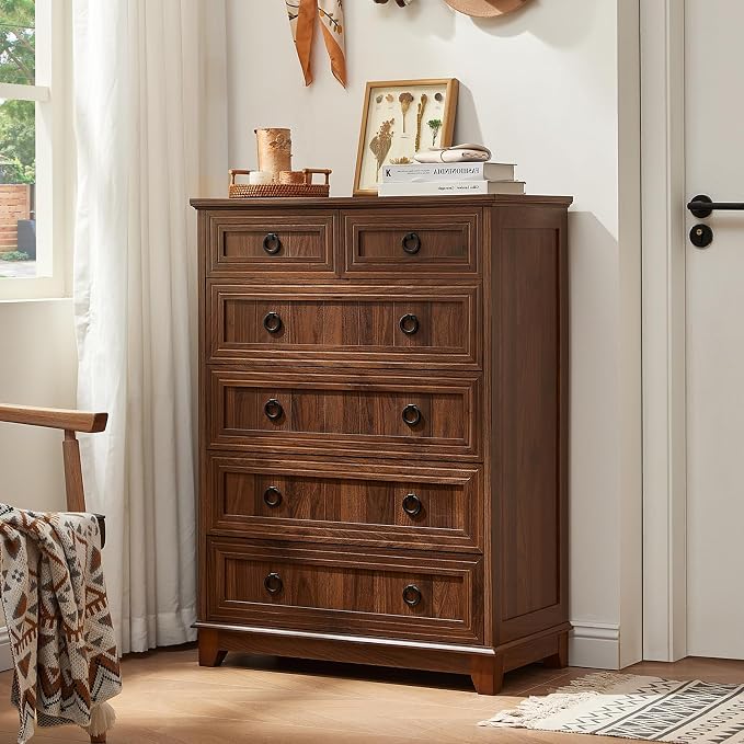 Joaxswe Farmhouse 6 Drawer Dresser - Image 5