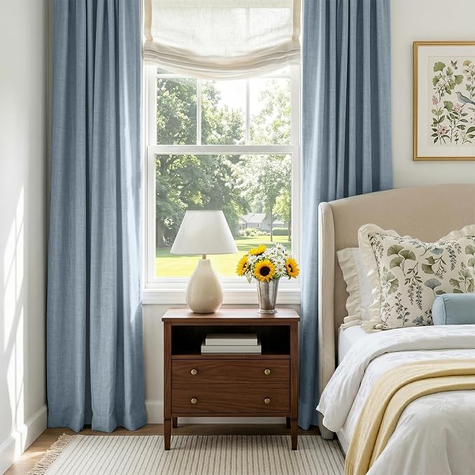 Faux Linen Total Blackout Curtains - Image 6
