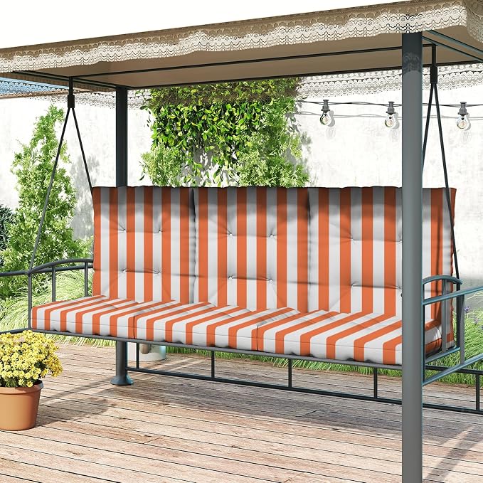 Outdoor Chair Cushions Set of 2, High Back Soft Seat Pad, Indoor Outside Use - Image 2