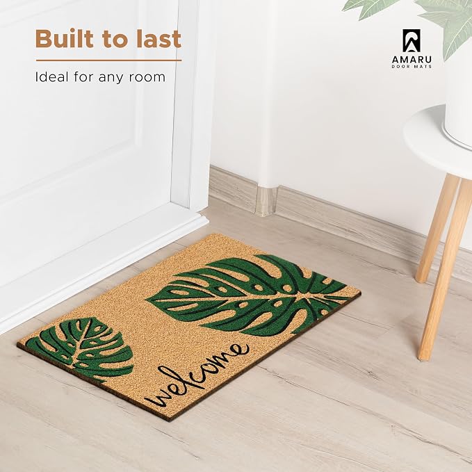 Coir Welcome Mat, 17 x 29 in | 100% Natural Coir, Anti-Shedding, Durable PVC - Image 2