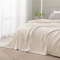 BEDELITE Fleece Blanket Soft Plush King Size Bed Blanket Beige 108"x90" | Ultra by BEDELITE