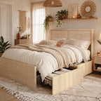Brafab Natural Rattan Queen Bed Frame by Brafab