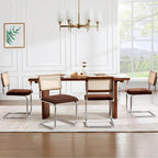 Zesthouse Rattan Dining Chairs Set of 4, Mid Century Modern Dining Room Chairs - Image 9