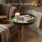 Gesodant Boho Single Leg Round Side Table - Image 9