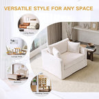 Oversized Armchair, 43.9" W Chenille Single Sofa Modern Upholstered Deep Seat - Image 7