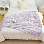 Aganear Fleece Throw Blanket for Couch Sofa 50"x60" Purple | Lightweight Fuzzy - Image 7
