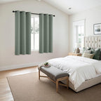 MIULEE Blackout Curtains for Bedroom 2 Panels 40 x 63 Inch Long Light Green | - Image 6