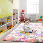 4x6 Rainbow Fluffy Soft Area Rug Non-Slip - Image 6