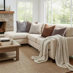 decorUhome Fall Faux Fur Throw Pillow Covers 16x16 Set of 2 Beige White | - Image 7