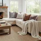 decorUhome Fall Faux Fur Throw Pillow Covers 22x22 Set of 2 Beige White | - Image 7