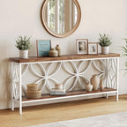 LITTLE TREE Sofa Table, 70.9 Inch Industrial Behind Couch Table - Image 2