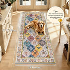 HEBE Hallway Runner Rug 2'x5', Washable Non Slip Kitchen Rug Runner | Soft Boho - Image 2