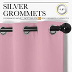NICETOWN Crystal Pink Blackout Curtains 90" Long - Image 3