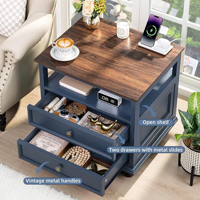 Joaxswe Farmhouse Nightstand Set of 2 - Image 5