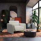 Meridian Furniture 199Cream-C Sloan Collection Modern | Contemporary Velvet - Image 2