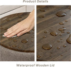 29.5 Inch Round Storage Ottoman Coffee Table, Modern Circle Coffee Table - Image 7