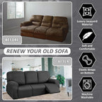 ULTICOR 8-Pieces Recliner Sofa Covers, Yarn Dyed Stretch Reclining Couch Covers - Image 4