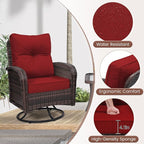 wildformers Luxury Outdoor Swivel Wicker Glider Patio Chairs - Image 6