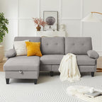 84" Convertible Sectional Sofa, Deep 3-Seat L Shaped Sectional Couch - Image 7