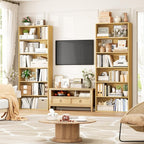 FOTOSOK 6-Tier Open Bookcase and Bookshelf Set of 2, Freestanding Display - Image 5
