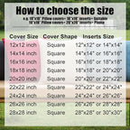 NiNi ALL Pack of 2 Decorative Outdoor Waterproof Pillow Covers Square Garden - Image 6