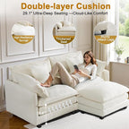 Cloud Chenille L-Shaped Sofa - Image 5