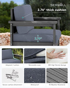 SERWALL 2 Pieces Single Cushioned Sofa Armchair - Image 3