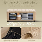 GRAINELL Storage Ottoman Bench, Upholstered Tufted Bedroom Bench - Image 6