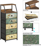 Tohomeor Nightstand with Fabric Drawers Dresser with 2 Tier Shelf Storage Tower - Image 6