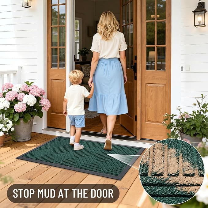 OLANLY Front Door Mat Outside Entrance 33x21, Waterproof Heavy-Duty Doormat | - Image 7