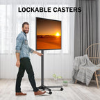 XINLEI Mobile TV Carts, Rotating Rolling TV Stand on Wheels - Image 9