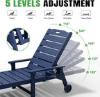 Outdoor Lounge Chair with 5-Position Adjustable, Outside Lounge Chair with Cup - Image 4