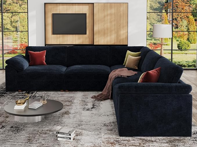 EASE MOOSE Chenille Sectional Modular Sofa, Removable Cover - Image 4