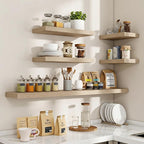 Acovy 48 Inch Floating Shelves, 3D Textured Wood Grain, Wooden Shelves - Image 7