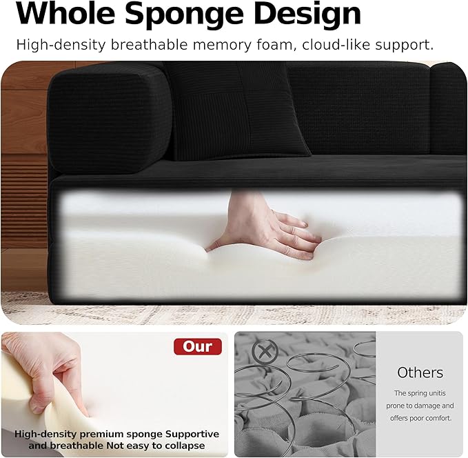 MoonSpeak 78.8''Sleeper Couch Bed - Image 4