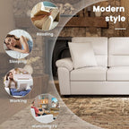 Morden Fort Faux Leather Sofa Couch, Modern Luxury Furniture - Image 5