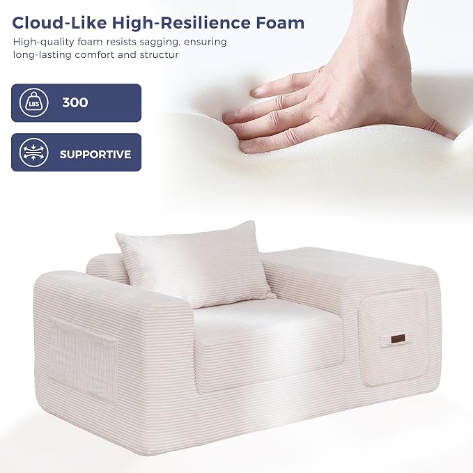 MAXYOYO Folding Sofa Couch, Convertible Floor Sofa - Image 6