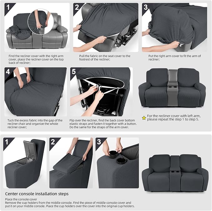 TAOCOCO Loveseat Recliner Cover - Image 6