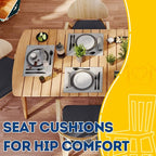 AAAAAcessories D-Shaped Chair Cushions, Machine-Washable Cover, Dark Grey - Image 8