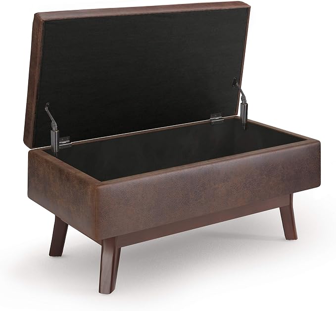 SIMPLIHOME Owen Small Rectangular Storage Ottoman - Image 4