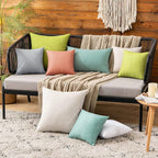 MIULEE Pack of 2 Decorative Outdoor Solid Waterproof Throw Pillow Covers Spring - Image 2
