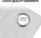 Yakamok White Linen Textured Curtains 72 Inches Long - Image 4