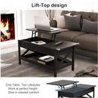 Lift Top Coffee Table with Storage, Small Coffee Table with Hidden Compartment - Image 5