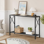 Tajsoon Industrial Console Table 41.8", 2 Tier Entryway Table - Image 7