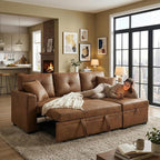 L Shaped Sectional Couch with Storage and Pull Out Bed, 3 Seater Sleeper Sofas - Image 4