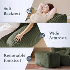 Gericco Oversized Bean Bag Chaise Lounge Chair Indoor - Image 4