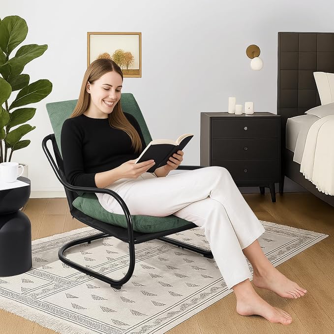 Peace nest Modern Accent Chair, Soft Upholstered Armchair - Image 4