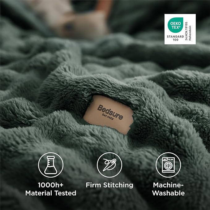 Bedsure Green Twin XL Blankets for Bed - Image 5