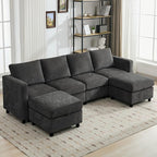 WUTUTUEE 107”Modular Sectional Sofa Convertible U Shaped Sofa Couch Set by WUTUTUEE